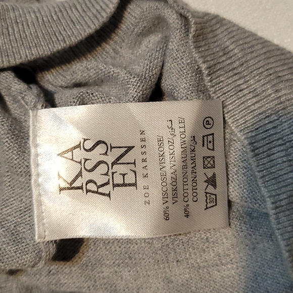 NWT Zoe Karssen million hearts Grey short sleeve sack sweater size extra… - Picture 6 of 6